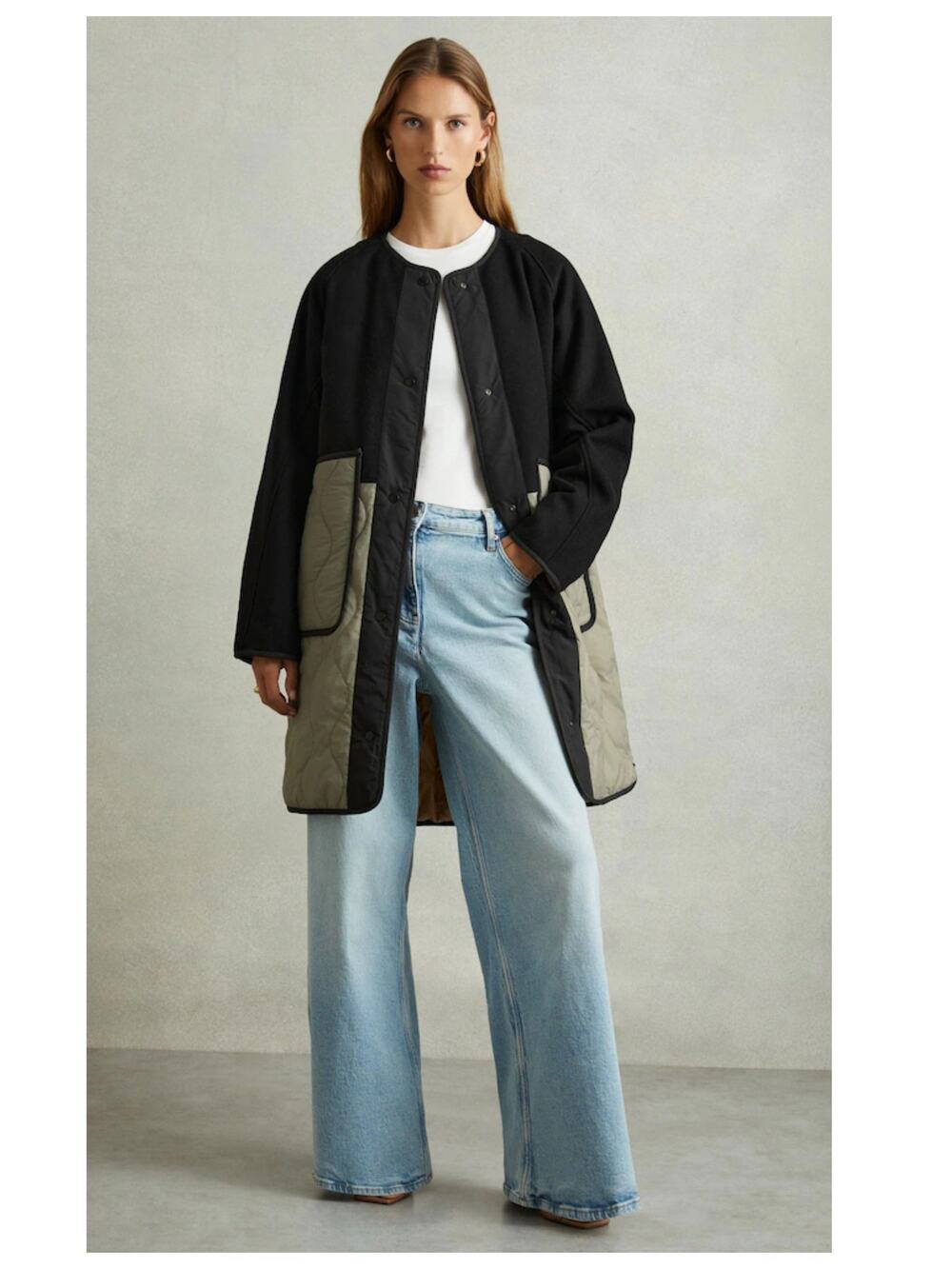 NEW Reiss Ollie Reversible Quilt Coat Size US/6